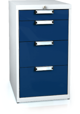 Universal cabinet for workbenches 840 x 480 x 600 - 4x drawer